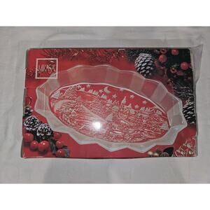 NIDB Mikasa "Silent Night" SA 958/347 Oval Crystal Glass Sweet Dish 12”